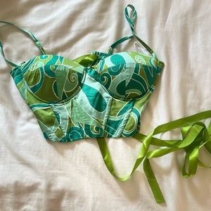 Green corset top